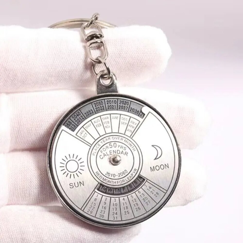 50-Year Perpetual Calendar Keychain